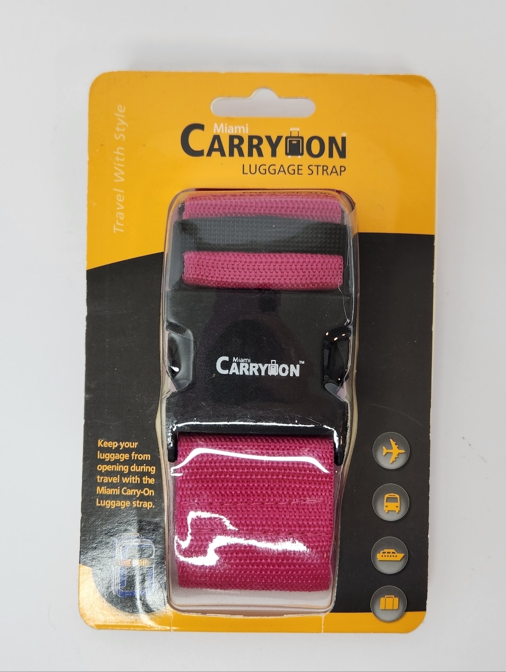 Luggage Strap Belt NWT Pink Miami Carry-On